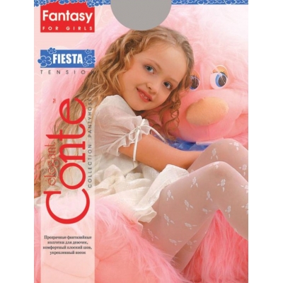 Kinderfantasie panty met bloemetjes Conte Fiesta